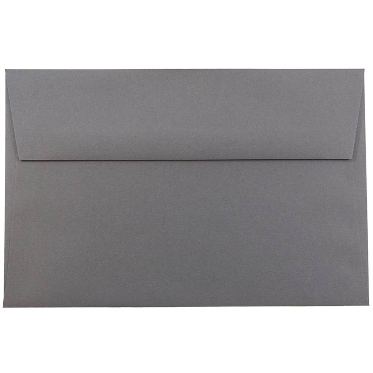 JAM Paper 5.75" x 8.75" Dark Gray Premium Invitation Envelopes